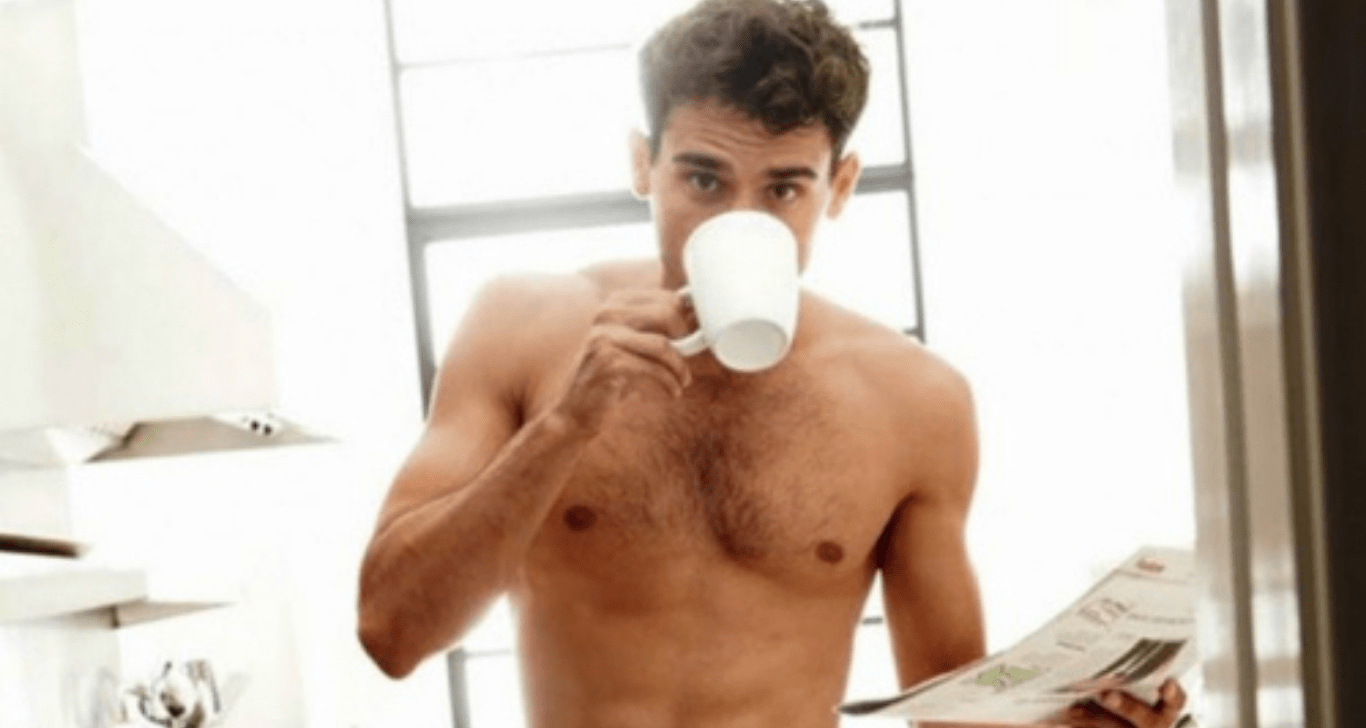 Image of man drinking coffee - Consuming coffee helps combat erectile dysfunction